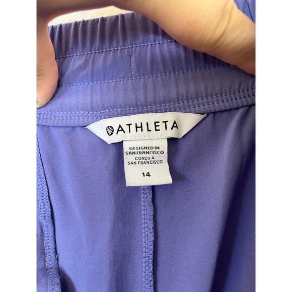 Athleta Arrival Straight Leg Pant Adonis Blue Ankle Length sz 14 Athleisure - Picture 4 of 9